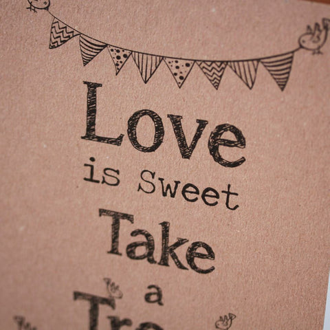 candy-sweet-bar-sign-kraft-brown-love-is-sweet-sign-and-easel-wedding|LLSTKMAM|Luck and Luck| 3