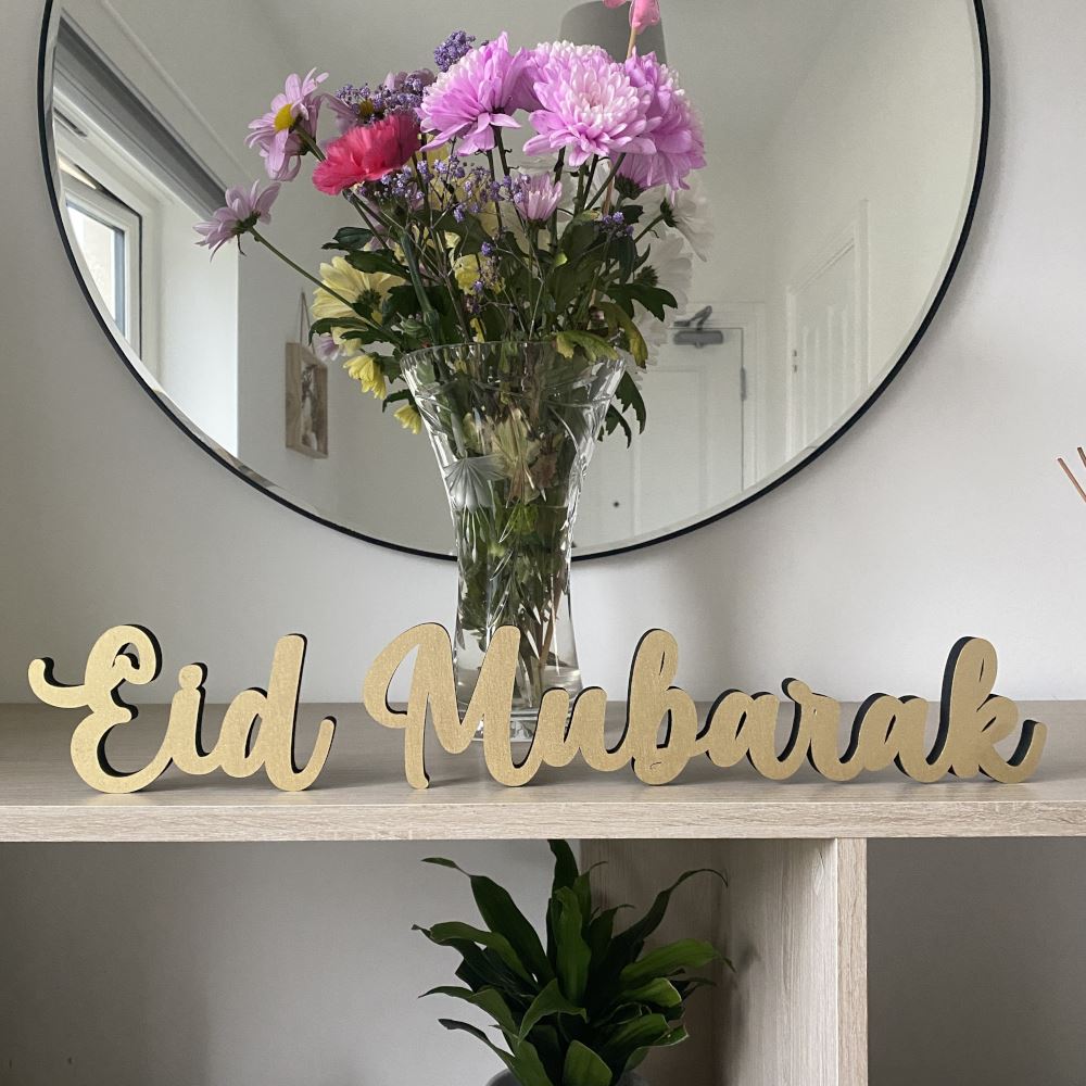 gold-wooden-eid-mubarak-table-sign-standing-ramadan-decoration|LLWWEIDM|Luck and Luck| 1