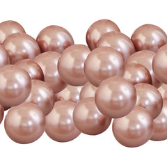 small-balloon-pack-5-inch-rose-gold-chrome-x-40|BA-332|Luck and Luck|2