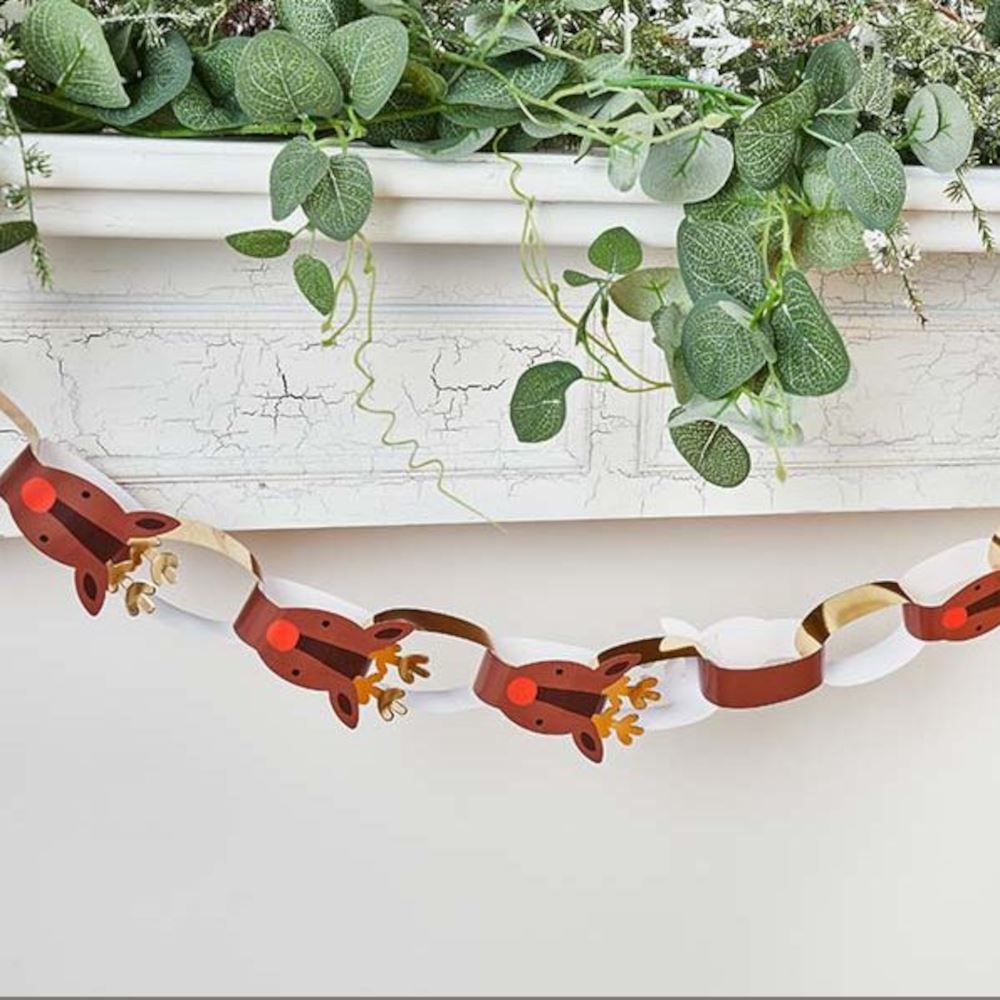 christmas-reindeer-paper-chains-x-40-diy-christmas-decorations|HBMC102|Luck and Luck| 1