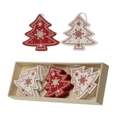 wooden-red-and-cream-trees-set-christmas-tree-decorations-x-12|XX800B|Luck and Luck|2