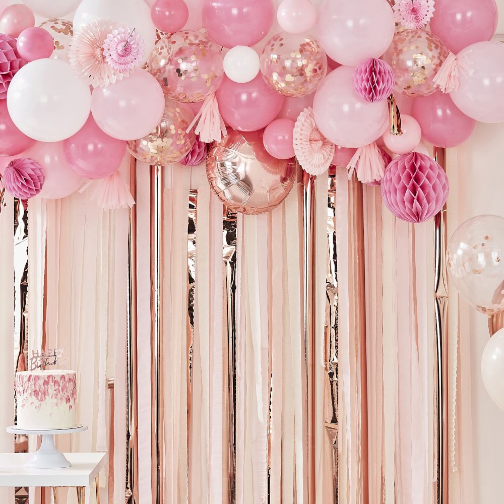 rose-gold-and-pink-balloon-garland-kit-wedding-party-backdrop-70-balloons|MIX182|Luck and Luck| 1
