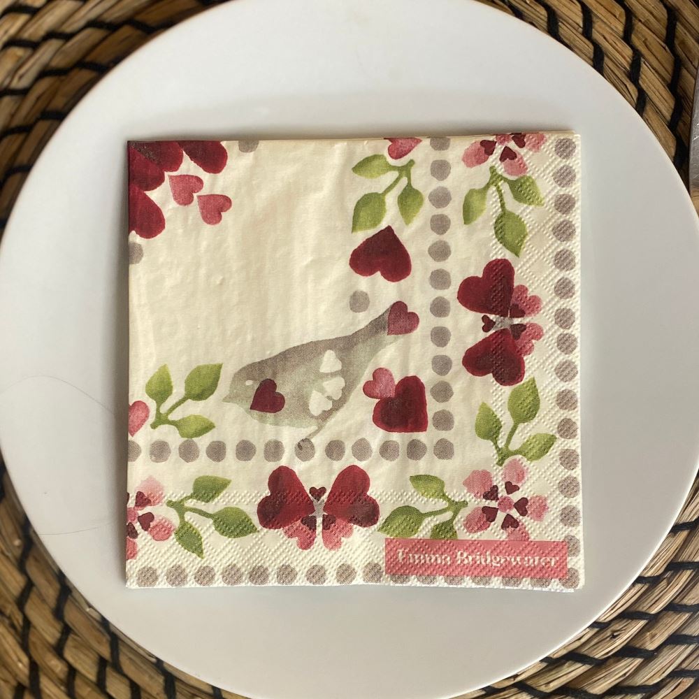 emma-bridgewater-love-birds-paper-cocktail-napkins-small-x-20|C 997260|Luck and Luck| 1