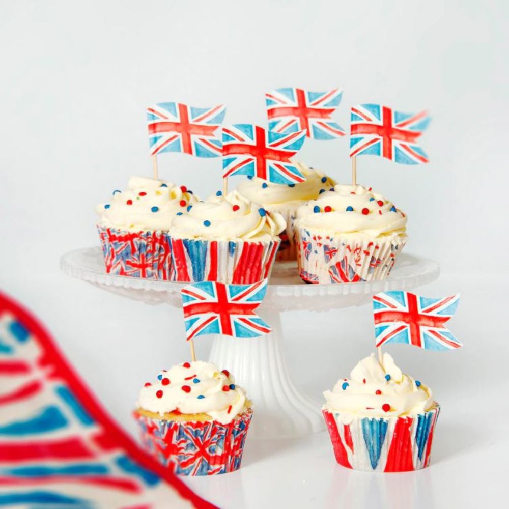 union-jack-cupcake-toppers-picks-x-12|J131|Luck and Luck|2