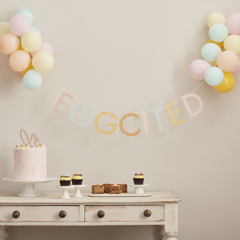 pastel-eggcited-easter-balloon-bunting-30-balloons-3m|EGG-201|Luck and Luck| 1