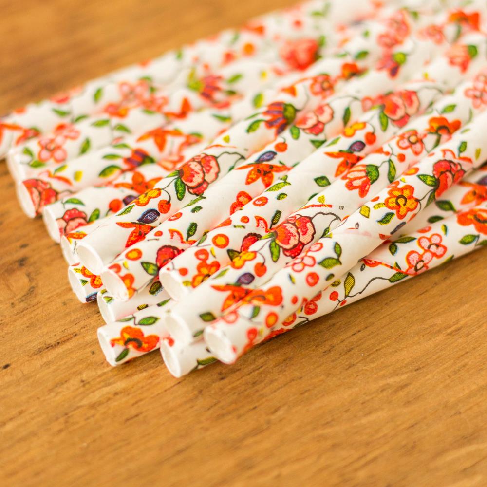 vintage-floral-paper-straws-x-25-wedding-tea-party-alice-in-wonderland|FLOWER02|Luck and Luck| 1