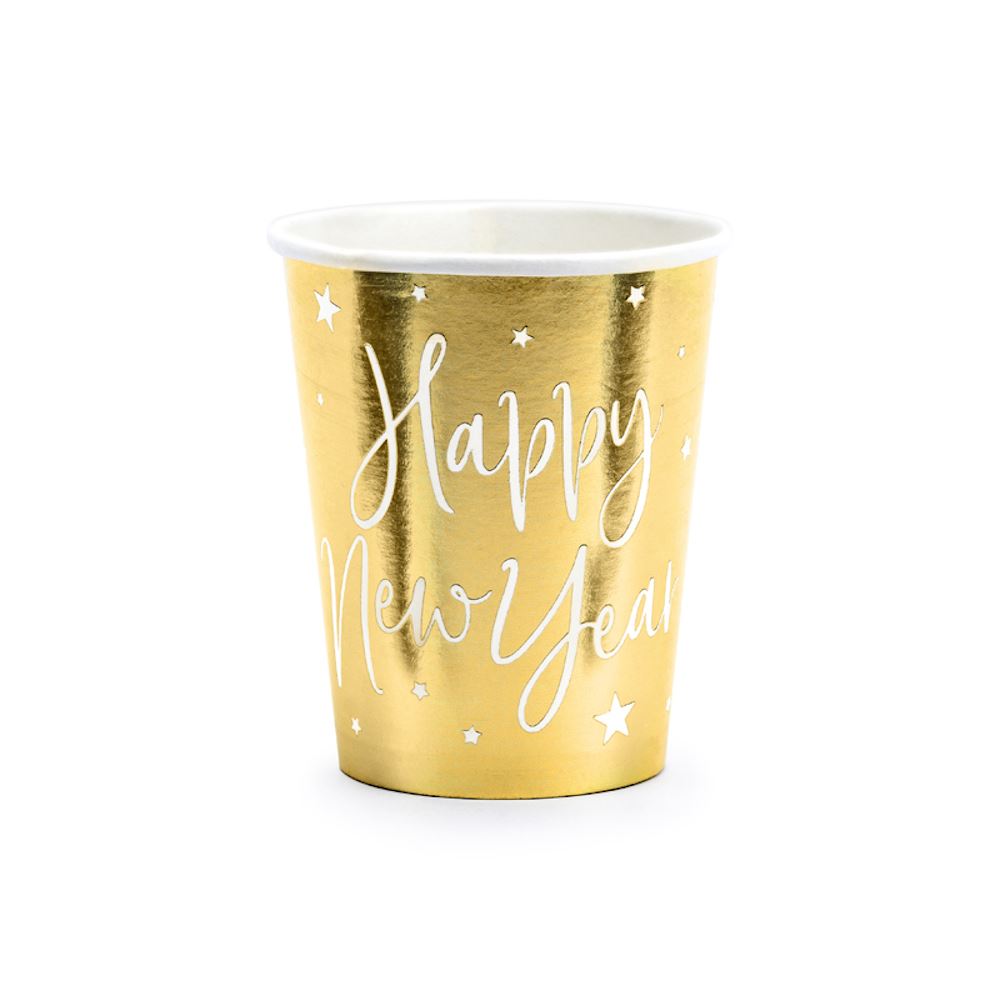 gold-happy-new-year-paper-party-cups-x-6|KPP64019M|Luck and Luck| 3