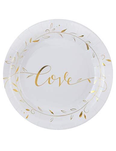 gold-love-wedding-paper-plates-x-10|632200000003|Luck and Luck| 1