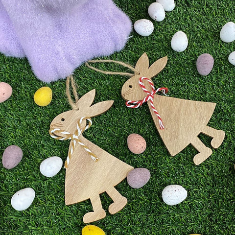 wooden-hanging-bunny-rabbits-x-2-easter-twiggy-decoration|LLHANGINGBUNNYX2|Luck and Luck|2