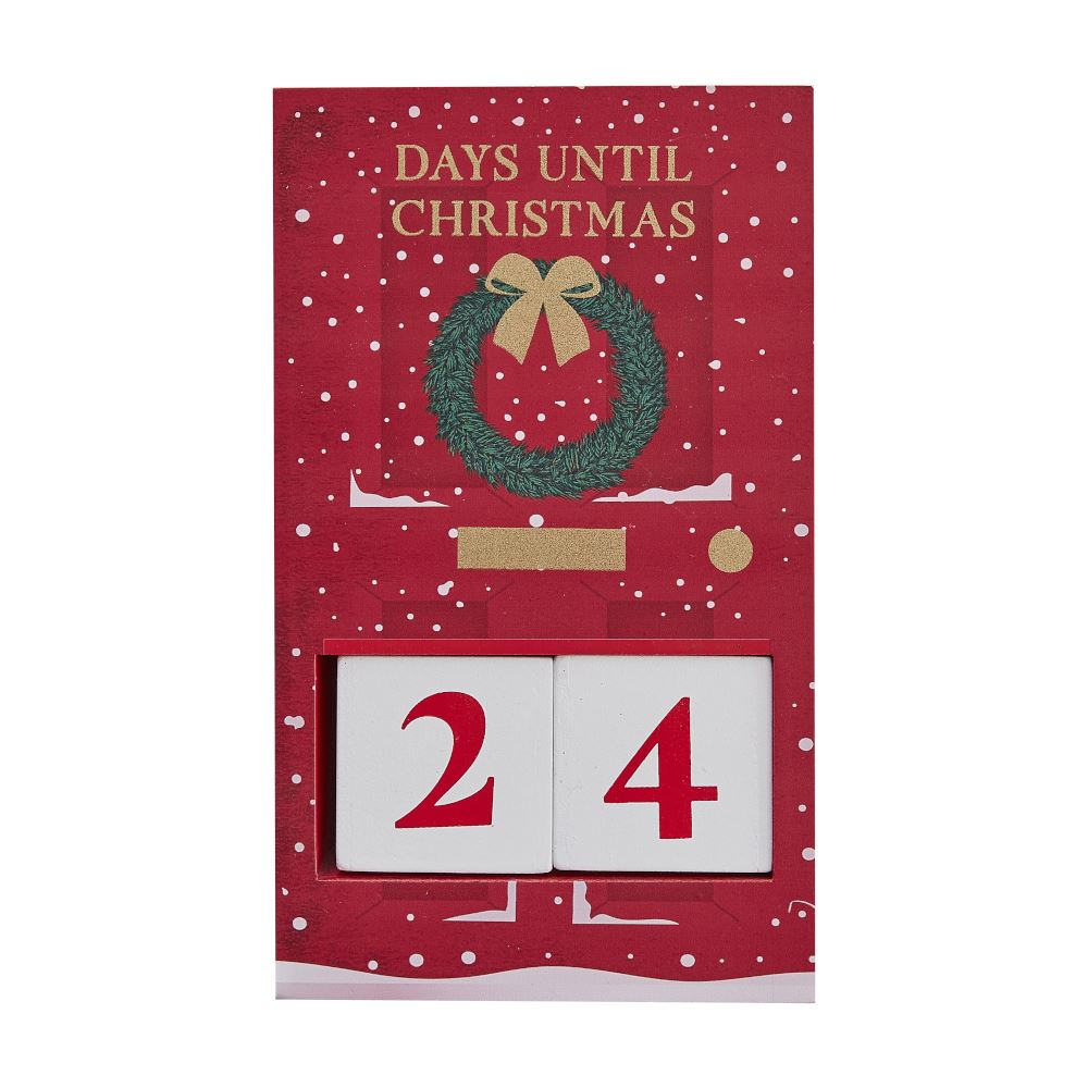 red-wooden-christmas-advent-countdown-calendar|RED-570|Luck and Luck| 3