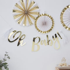 gold-foiled-oh-baby-baby-shower-bunting-garland-oh-baby-1-5m|OB-110|Luck and Luck| 1