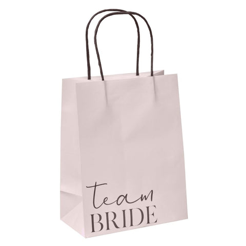 pink-hen-party-paper-bags-team-bride-x-5|TH-125|Luck and Luck|2