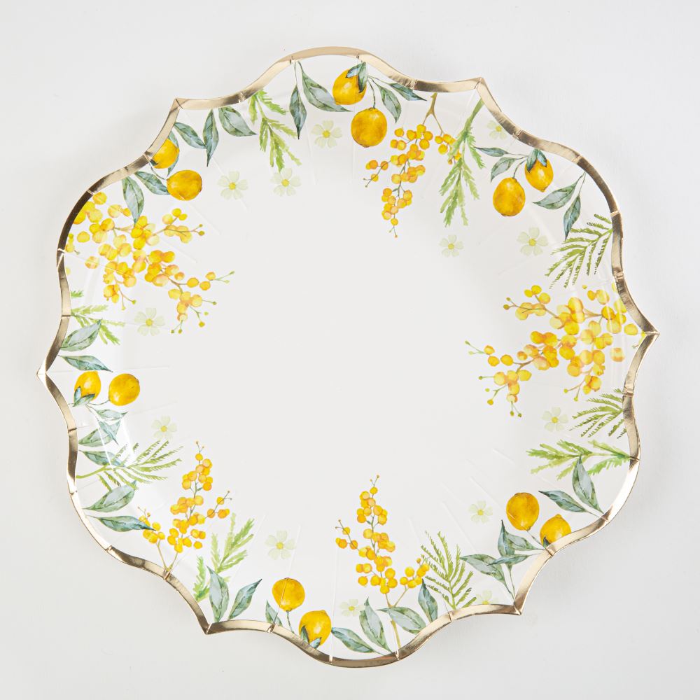 tropical-lemon-and-foliage-paper-party-plates-x-8|93750|Luck and Luck| 1