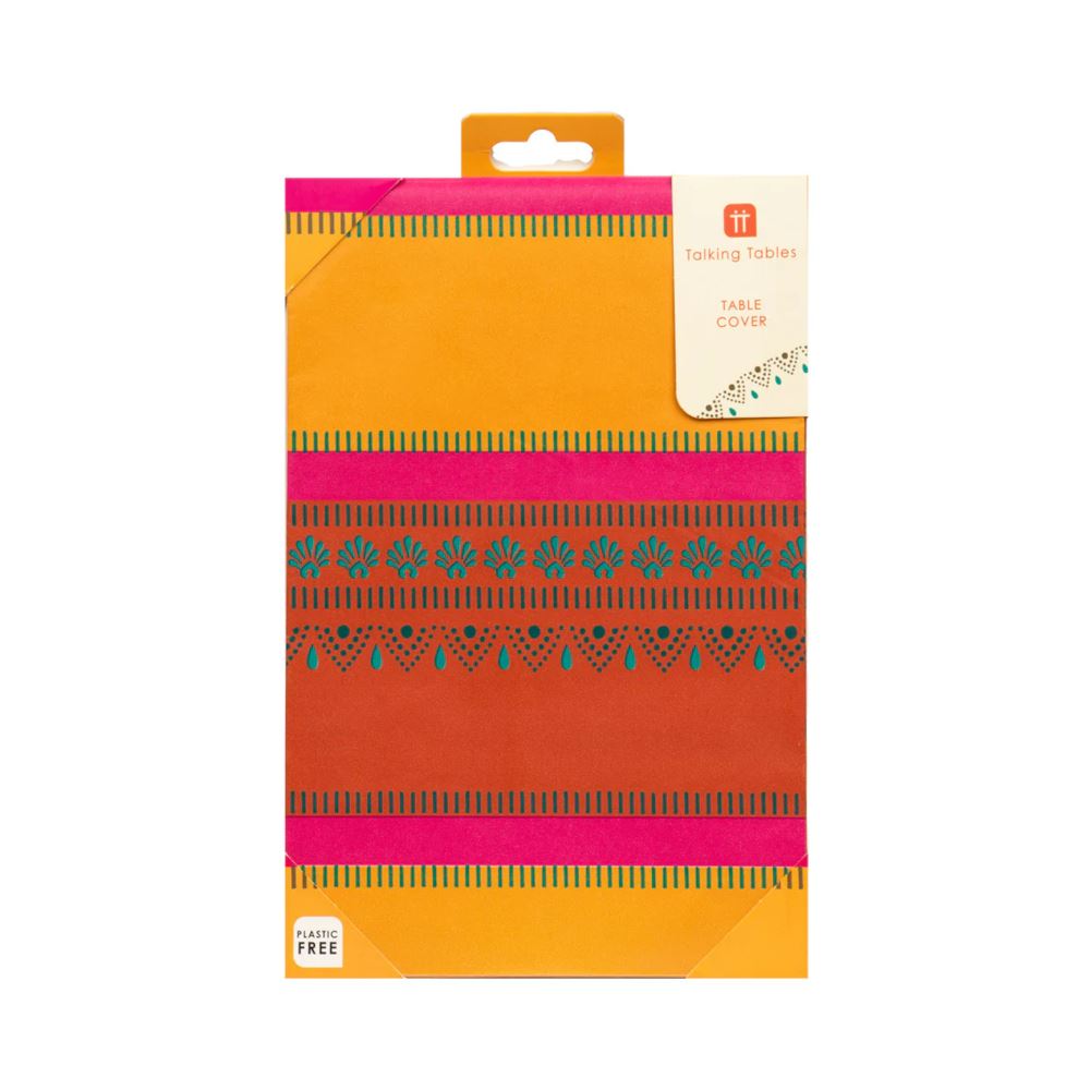 diwali-orange-pink-and-yellow-paper-table-cover|SPICE-TCOVER|Luck and Luck| 1