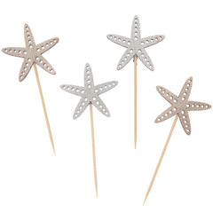 wooden-starfish-party-cake-picks-x-4|70403252|Luck and Luck| 1