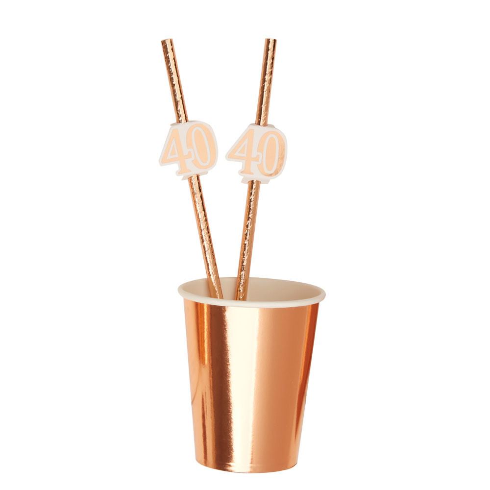 rose-gold-40th-birthday-party-paper-straws-x-10|778371|Luck and Luck|2