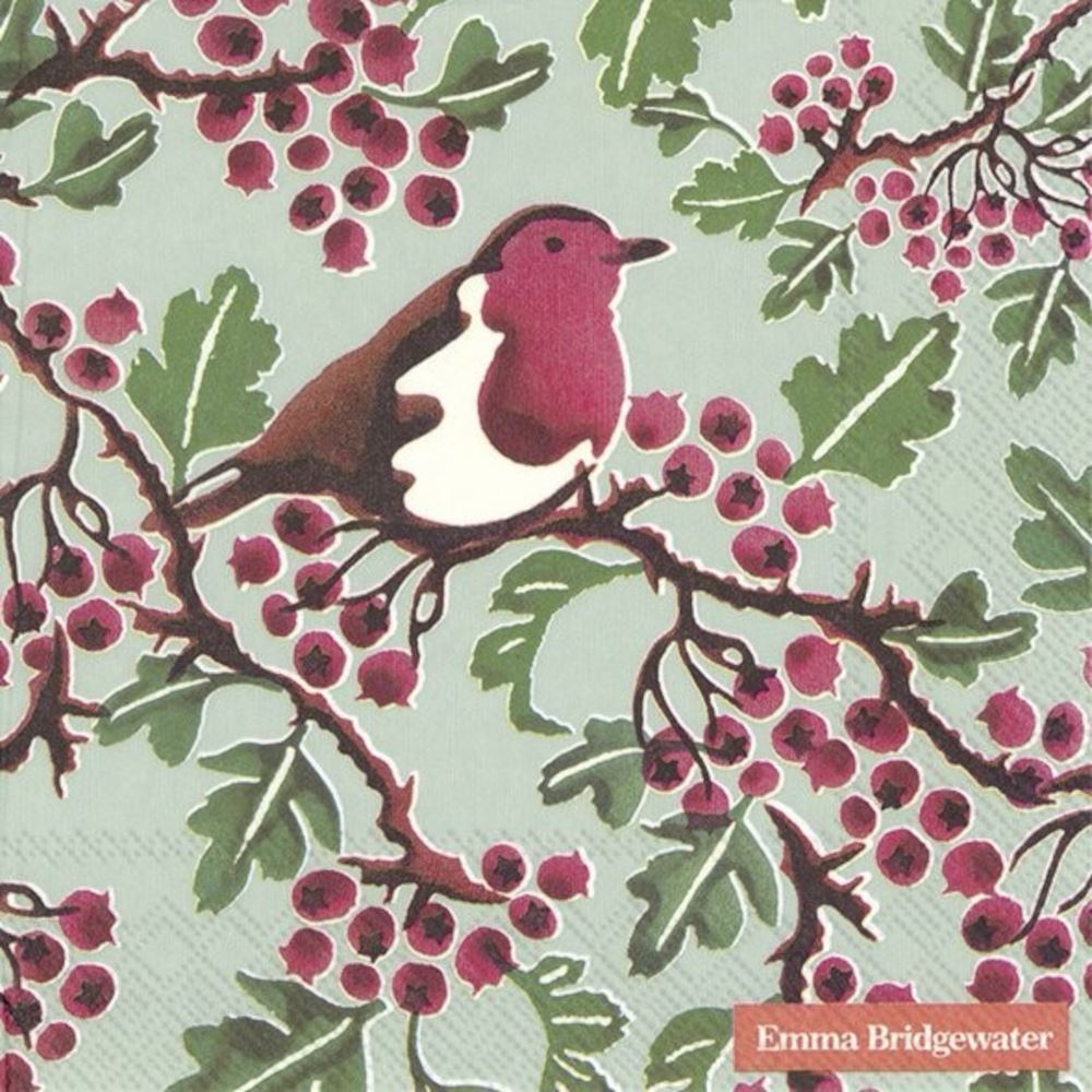emma-bridgewater-hawthorn-robin-christmas-paper-luncheon-napkins-x-20|L895429|Luck and Luck| 3