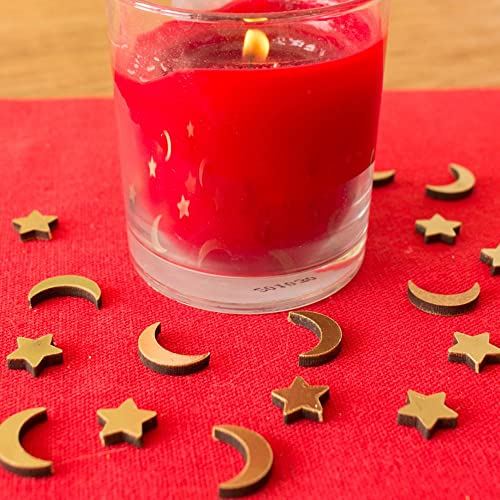 eid-mubarak-moon-and-stars-gold-wooden-table-scatter|LLWWMSTSM|Luck and Luck| 1
