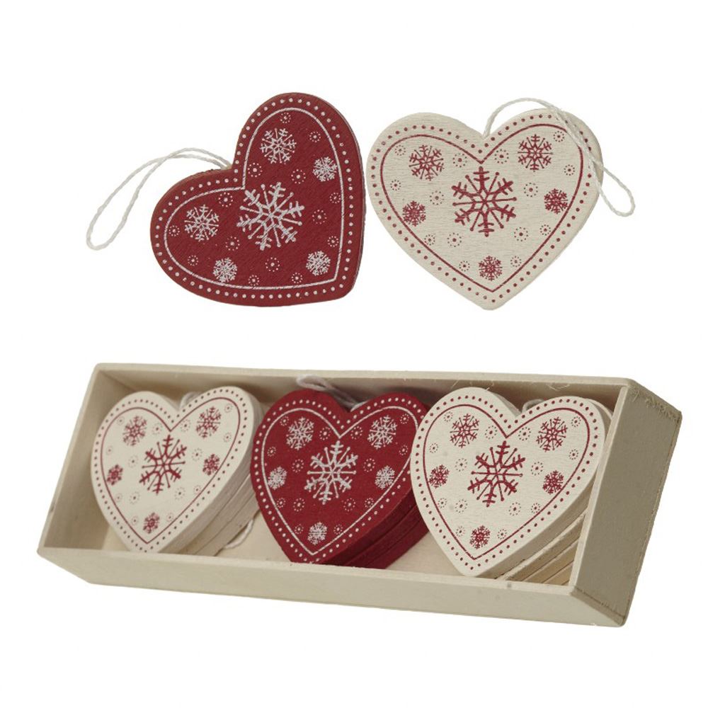 wooden-red-and-cream-hearts-box-of-12-christmas-tree-decorations|XX800C|Luck and Luck| 3