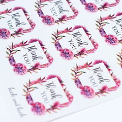 thank-you-sticker-sheet-pink-blossom-single-sheet-of-35-stickers-craft|LLTY020|Luck and Luck| 1