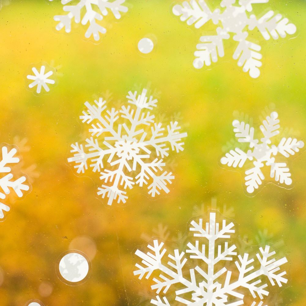 christmas-snowflake-and-snow-window-stickers-pack-of-70|BQ013A|Luck and Luck|2