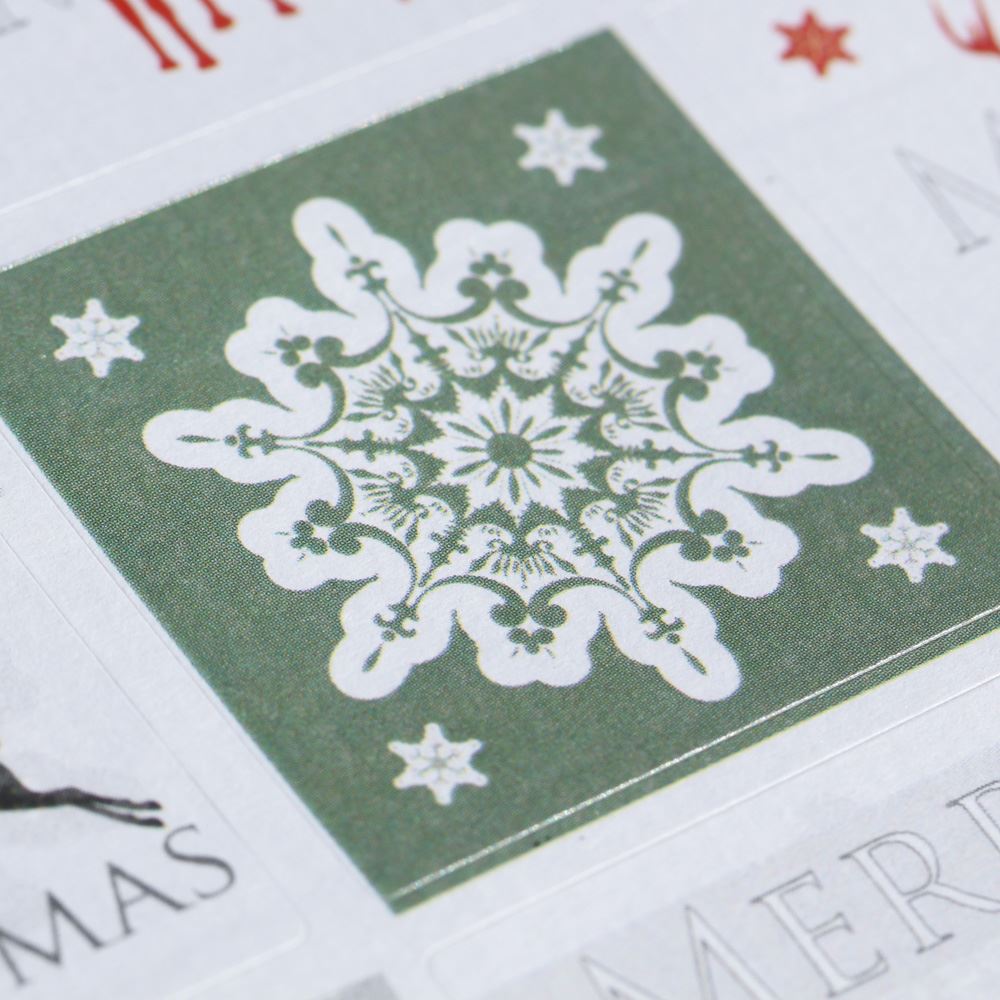 christmas-stickers-snowflake-and-reindeer-in-white-green-x-35-xmas|LLXSRWST|Luck and Luck| 4