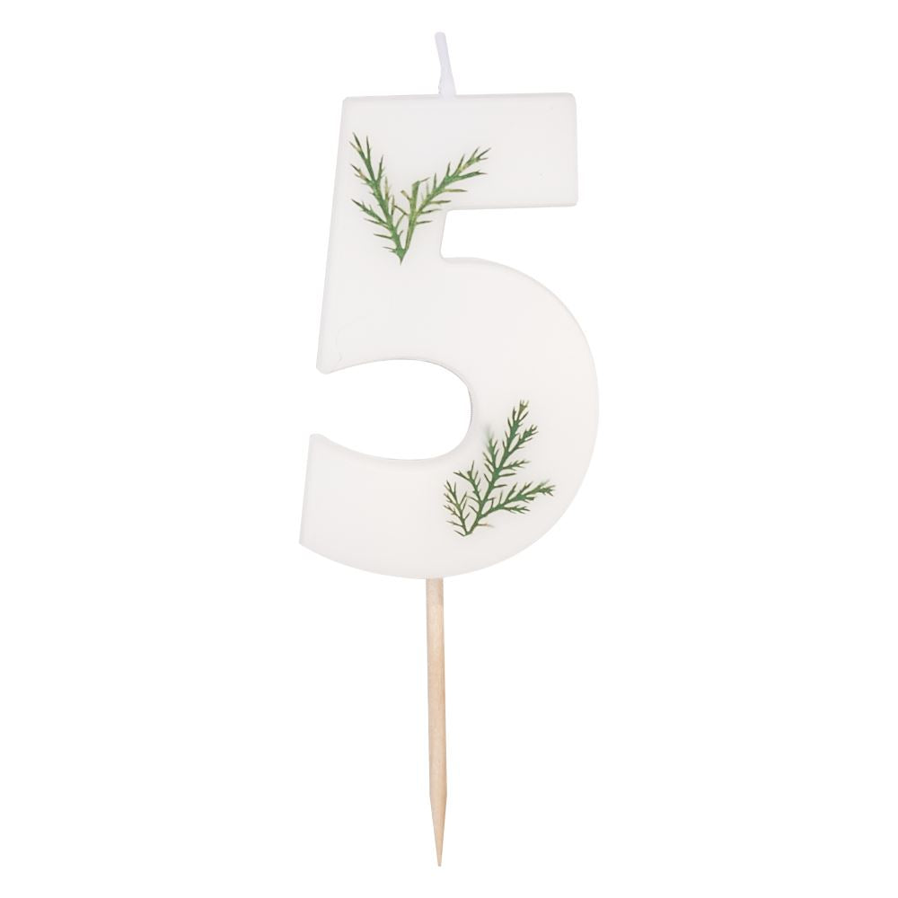 leaf-foliage-number-5-birthday-candle|MIX-580|Luck and Luck|2
