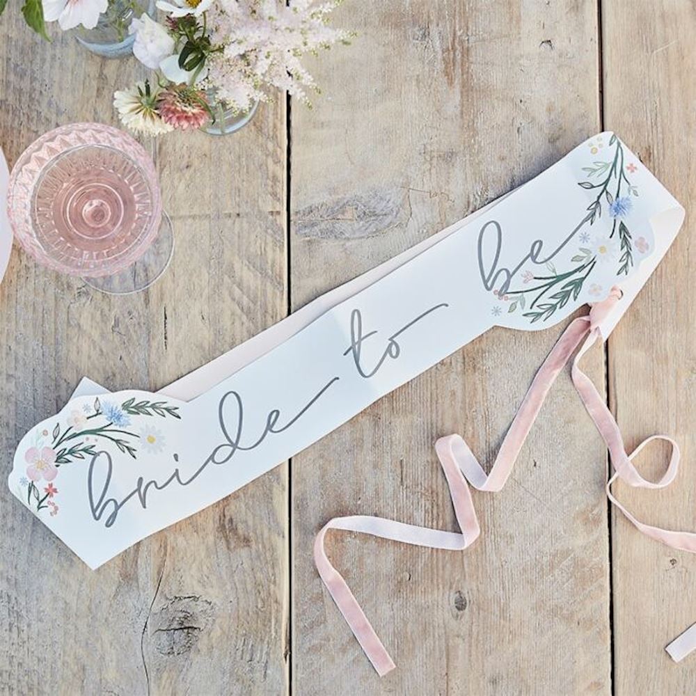 bride-to-be-flower-hen-party-sash|BOHO-304|Luck and Luck| 1