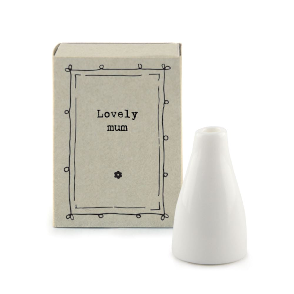 east-of-india-porcelain-mini-matchbox-vase-lovely-mum-no-flowers|5832|Luck and Luck|2