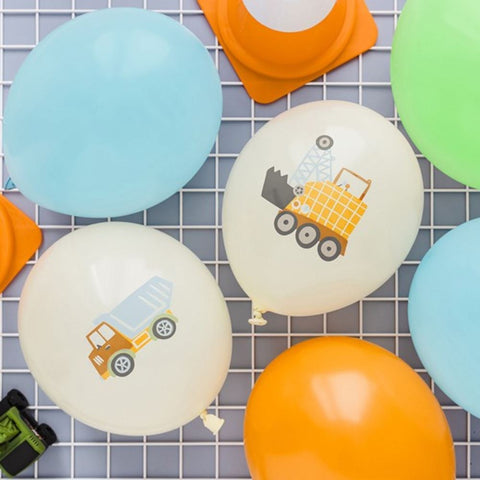 construction-vehicle-birthday-party-balloons-x-6-truck-digger|SB14P-334-000-6|Luck and Luck| 1