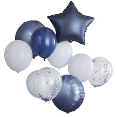 navy-blue-and-confetti-balloon-bundle-x-10|MIX-505|Luck and Luck| 3
