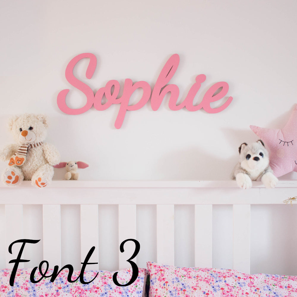 Personalised Wooden Name Sign, Childrens Wall Sign, Nursery Decoration, Girls Boys Bedroom Wall Names