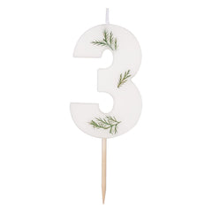 leaf-foliage-number-3-birthday-candle|MIX-578|Luck and Luck|2