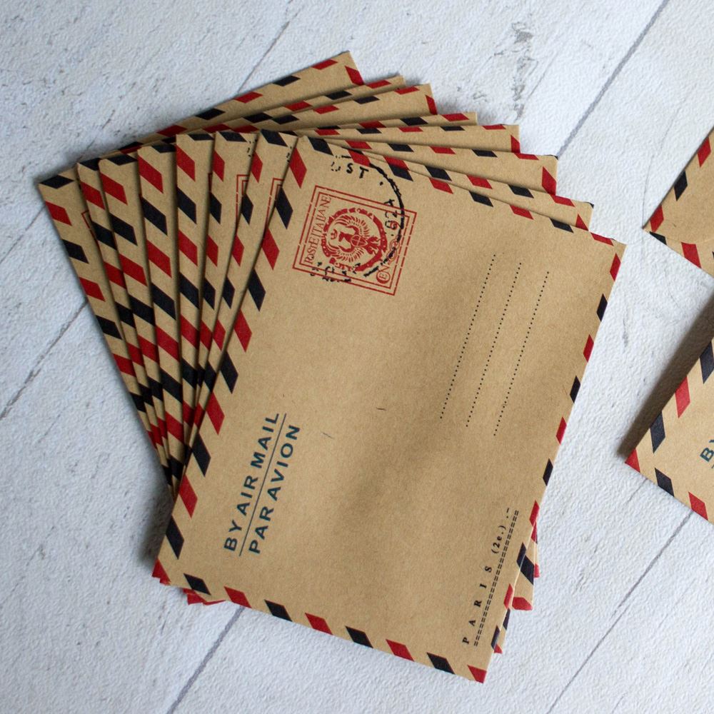 mini-vintage-par-avion-airmail-envelopes-x-40-favours-scrapbooking-craft|XZ48|Luck and Luck|2