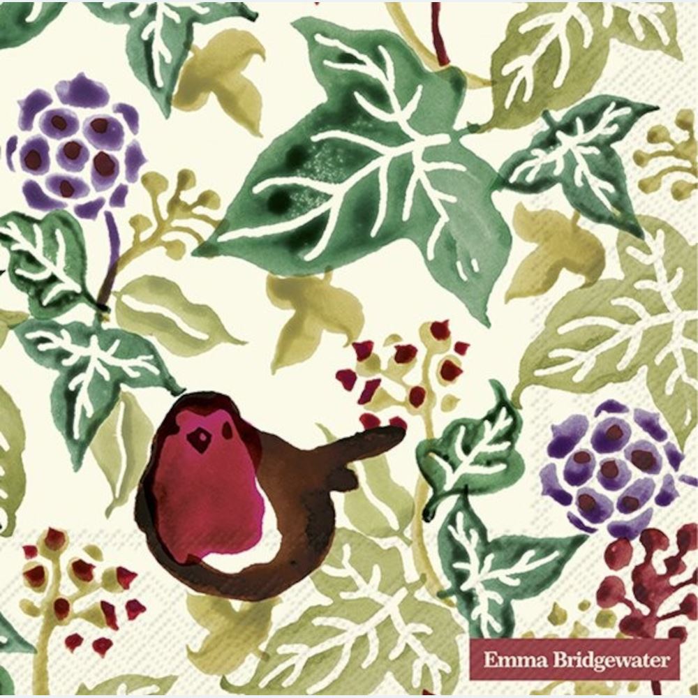 emma-bridgewater-christmas-ivy-cream-lunch-napkins-x-20|L1023460|Luck and Luck|2