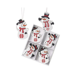 christmas-snowman-wood-hanging-tree-decorations-x-8|PEA157|Luck and Luck| 3