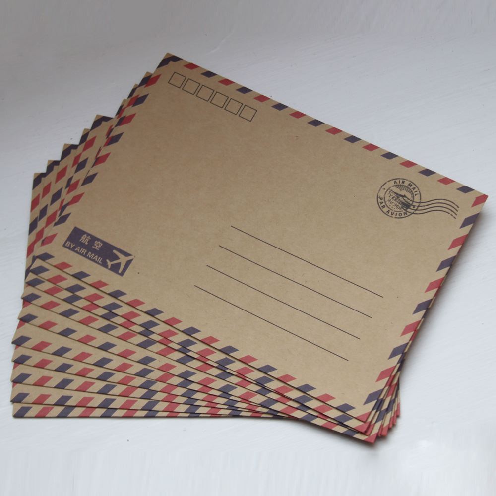 vintage-style-airmail-envelopes-x-10-wedding-craft-parties-favours|6A249|Luck and Luck| 1