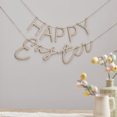 wooden-happy-easter-bunting-decoration-1-5m|EGG-226|Luck and Luck| 1