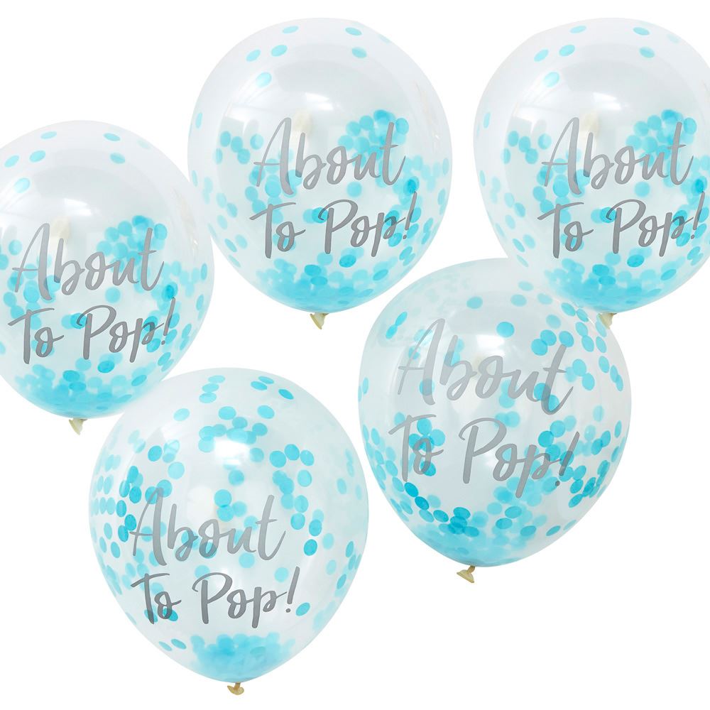 about-to-pop-printed-blue-confetti-balloons-x-5-oh-baby-shower-boy|OB-120|Luck and Luck|2