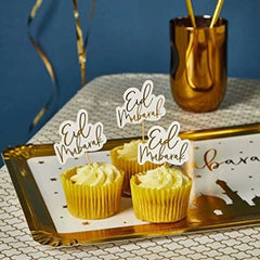 eid-mubarak-food-picks-gold-foiled-12-pack|HBEM106|Luck and Luck| 1