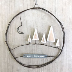 east-of-india-hanging-metal-christmas-tree-wreath-merry-christmas|3484|Luck and Luck| 1