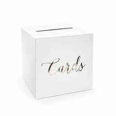 wedding-card-postbox-white-with-rose-gold-lettering-cards|PUDTM6-019R|Luck and Luck| 1