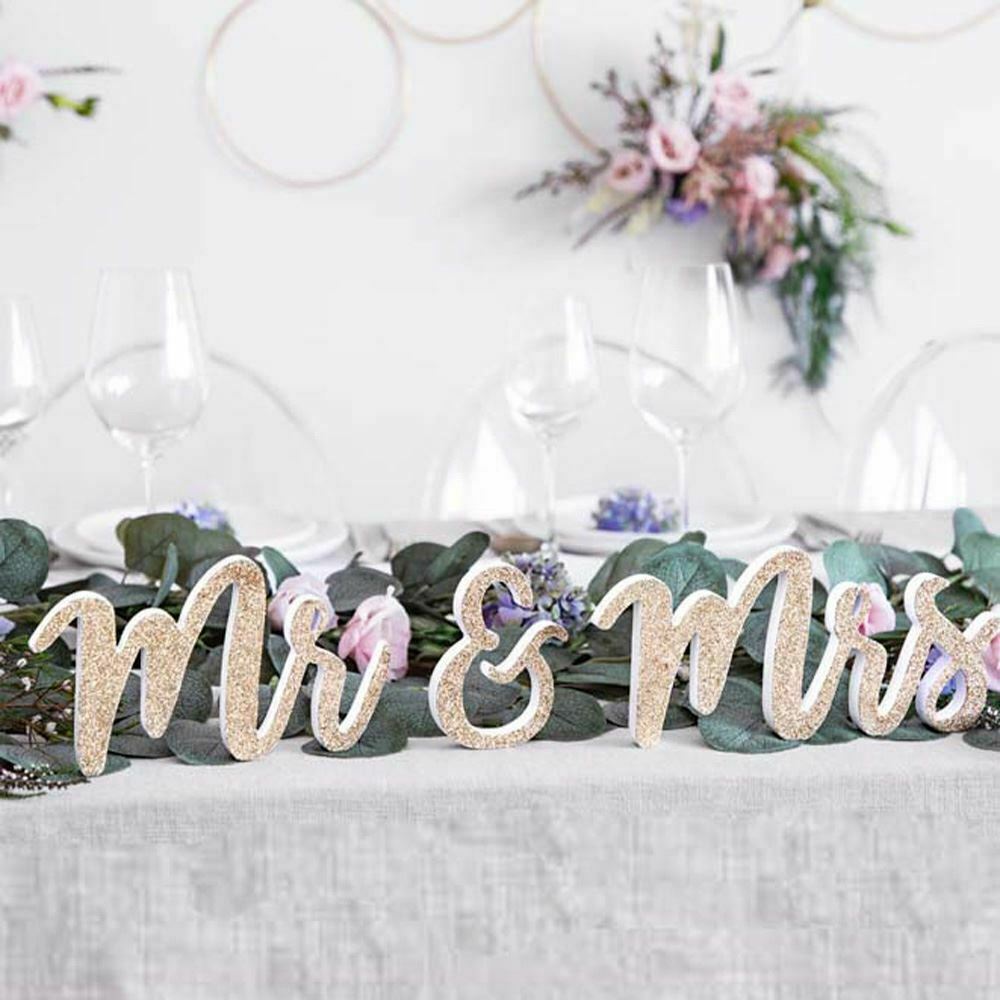 sparkling-gold-mr-and-mrs-wooden-sign-top-table-sign-wedding-sign|DN6-008-019B|Luck and Luck|2