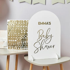 customisable-baby-shower-gold-sign-decoration|HBBS224|Luck and Luck| 1