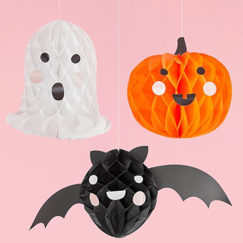 honeycomb-halloween-hanging-paper-characters-3pk|HBHH113|Luck and Luck| 1