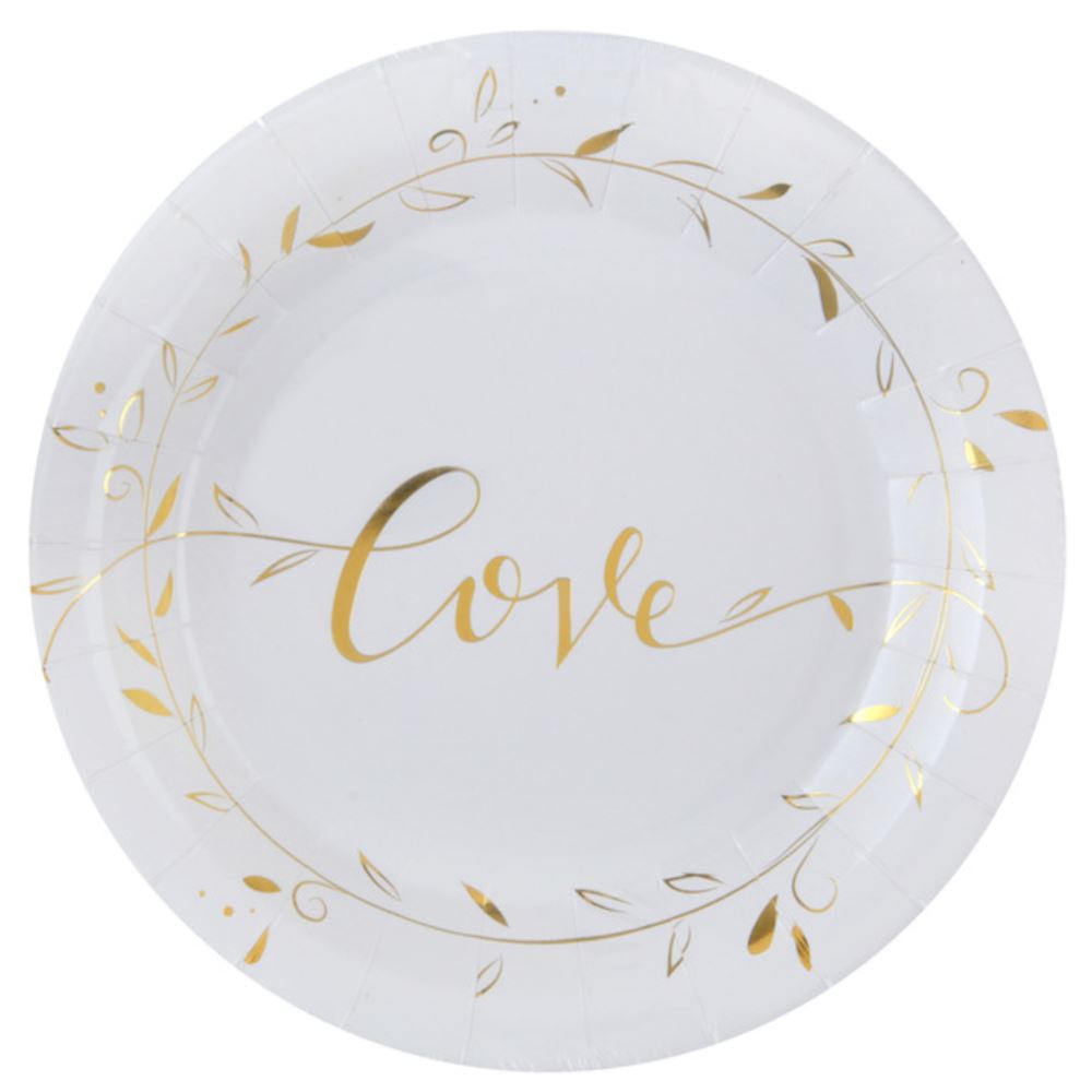 gold-love-wedding-paper-plates-x-10|632200000003|Luck and Luck|2