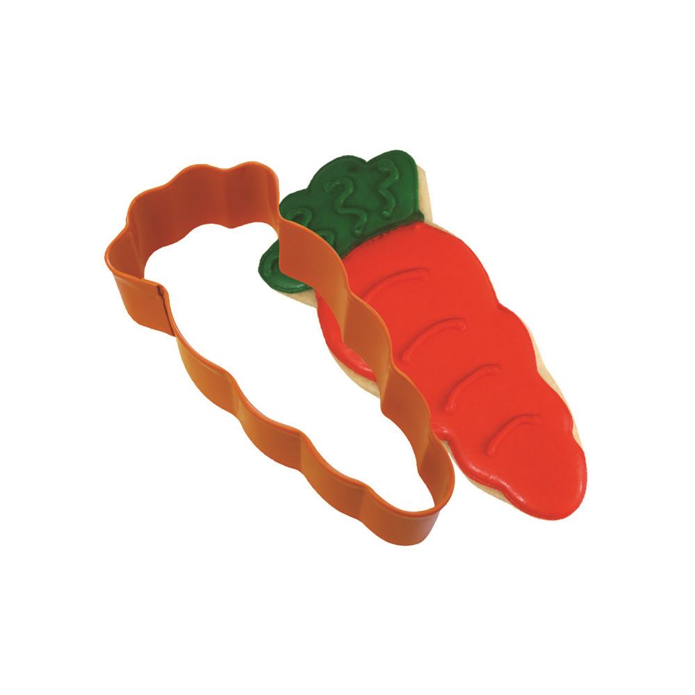 wide-carrot-poly-resin-coated-cookie-cutter-orange-peter-rabbit-party|K1018O|Luck and Luck|2