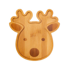 reindeer-bamboo-plate-childrens-gift|JQYXM001|Luck and Luck|2