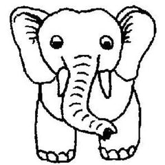 tiny-elephant-wood-mounted-craft-rubber-stamp|471AA|Luck and Luck|2