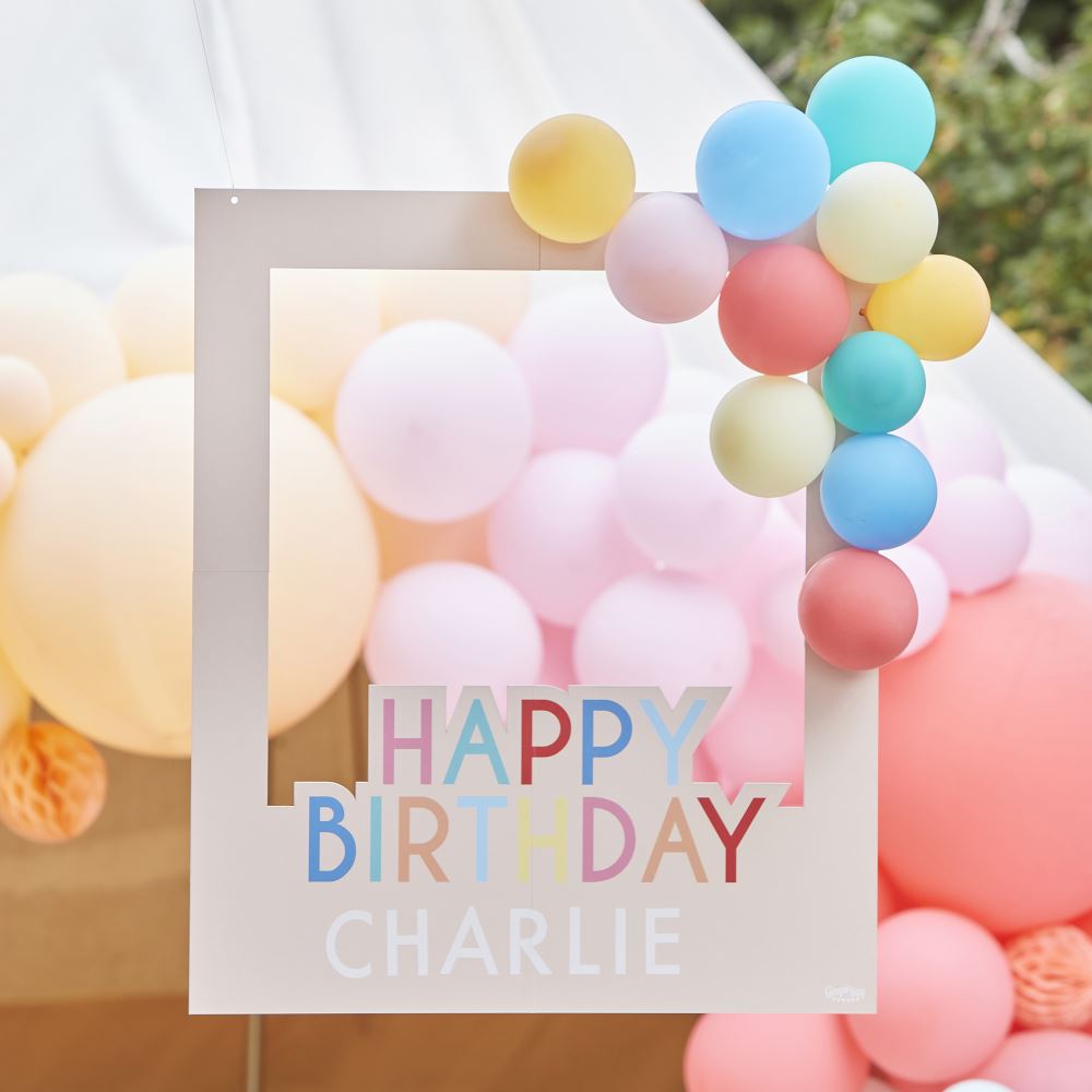 customisable-multicoloured-happy-birthday-photo-booth-frame-with-balloons|MIX-650|Luck and Luck| 1
